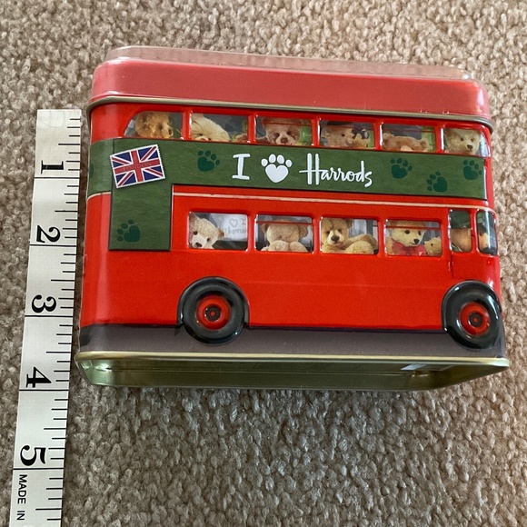 London red bus coin bank, empty tin, 4 x 5 - Picture 5 of 7